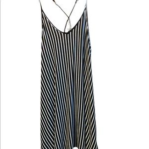 RIPCURL Striped Black and White Mini Dress  - Beach CoverUp/Casual Dress